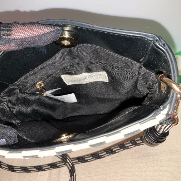 Universal Thread Black & Tan Checkered Crossbody Bag Checker Phone Bag - Picture 7 of 12